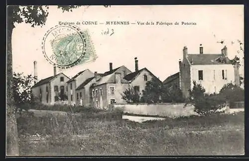 AK Myennes /Cosne, Vue de la Fabrique de Poteries