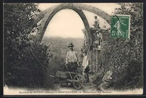 AK Montenoison /Nevers, La Restauration des Cordons