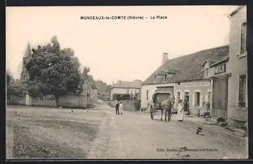 AK Monceaux-le-Comte, La Place