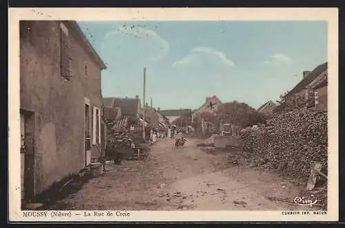 AK Moussy /Nièvre, La Rue de Croie