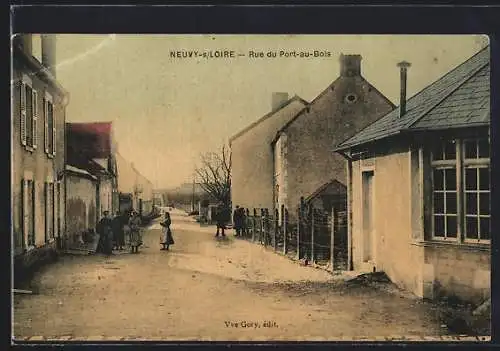 AK Neuvy-sur-Loire, Rue du Port-au-Bois