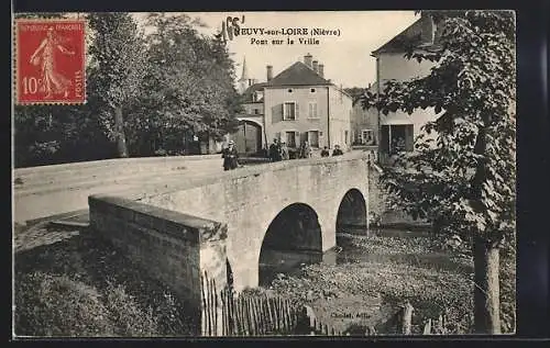 AK Neuvy-sur-Loire, Pont sur la Ville