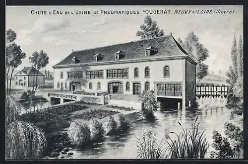 AK Neuvy-sur-Loire, Chute d`eau de l`usine de pneumatiques Fougerat