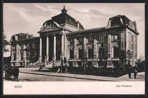 AK Riga, Strassenpartie am Museum