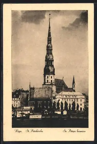 AK Riga, Blick auf St. Peterskirche