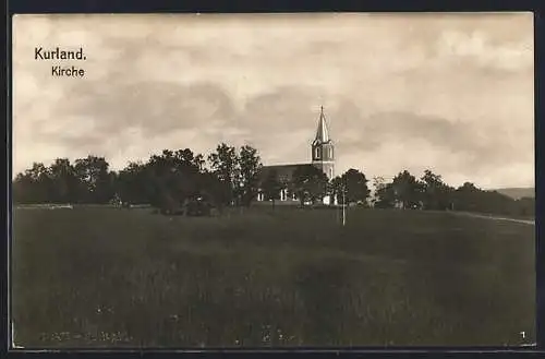 AK Kurland, Blick auf die Kirche