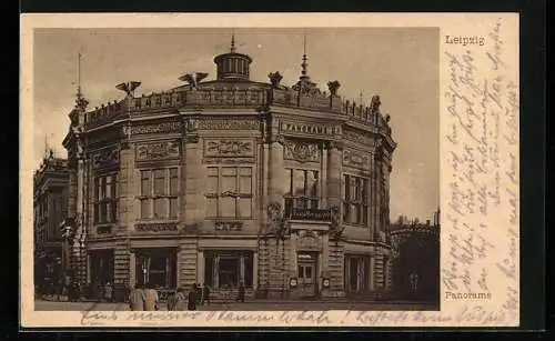 AK Leipzig, Panorama, Künstlerspiele, Restaurant-Café