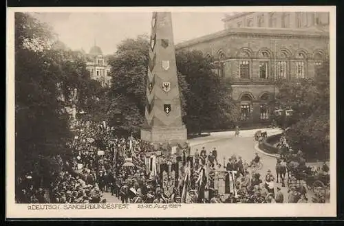 AK Hannover, 9. Deutsches Sängerbundfest 1924, Festumzug