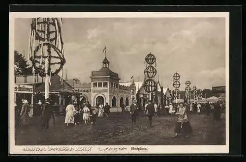 AK Hannover, 9. Deutsches Sängerbundesfest 1924, Festplatz