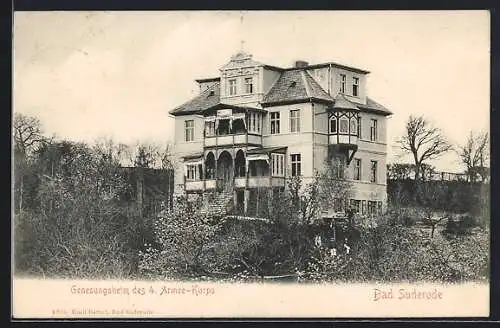 AK Bad Suderode, Genesungsheim des 4. Armee-Korps