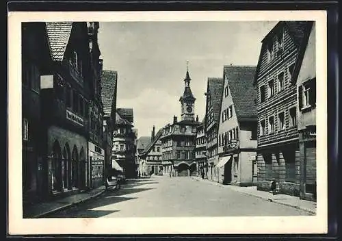 AK Aalen, Marktplatz mit Geschäften