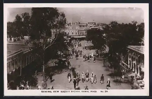 AK Rawalpindi, A Portion of the Sadar Bazar, Taken from the Massy Gate