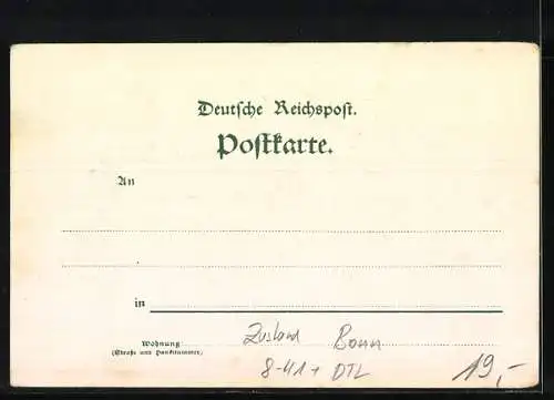 Lithographie Berlin, Unter den Linden, Terrasse des Bären-Kaffee von P. H. Inhoffen