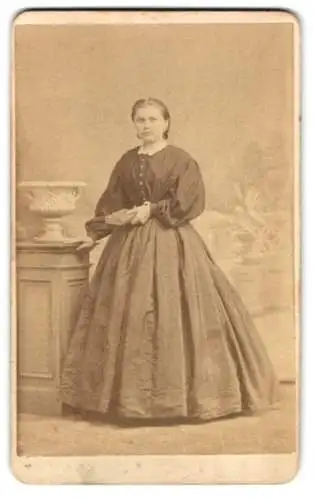 Fotografie C. Axtmann, Plauen i. Vogtl., Oberngraben 3, Frau in elegantem Kleid