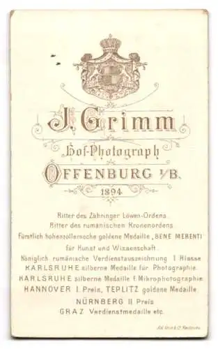 Fotografie J. Grimm, Offenburg i. B., Portrait einer jungen Frau