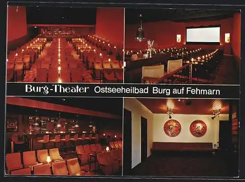 AK Burg a. Fehmarn, Burg-Theater, Verzehrkino, Bes. Georg Gäbel