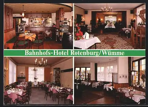 AK Rotenburg /Wümme, Bahnhofs-Hotel, Innenansichten