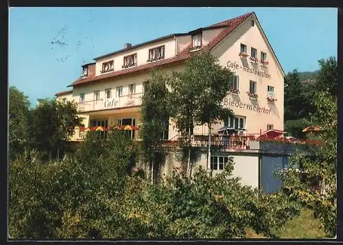 AK Bad Bocklet bei Bad Kissingen, Cafe-Restaurant Biedermeierhof von Familie Willi Hopf