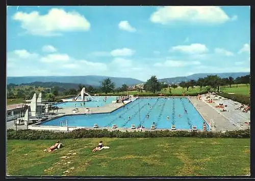 AK Reichenbach / Albtal, Schwimmbad mit Sprungturm