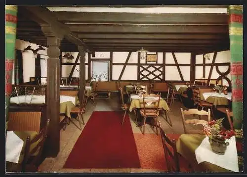 AK Obersimonswald /Südl. Schwarzwald, Gasthaus-Pension zur Erle, Innenansicht