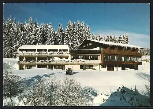 AK Schönwald /Schwarzwald, Hotel Bäuerle im Schnee, Anton-Bruckner-Strasse 3