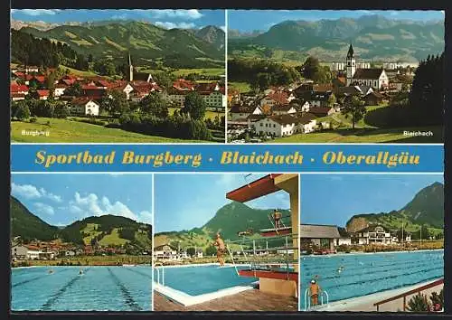 AK Blaichach /Oberallgäu, Sportbad Burgberg, Teilansicht