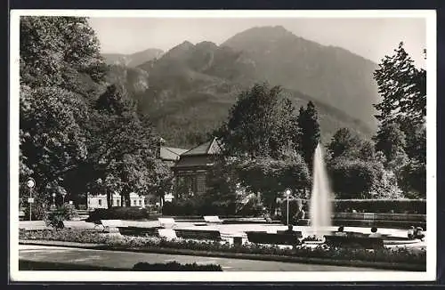 AK Bad Reichenhall, Blick auf den Kurgarten