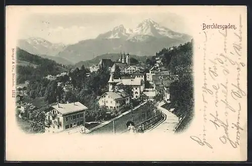 AK Berchtesgaden, Ortsansicht aus der Vogelschau