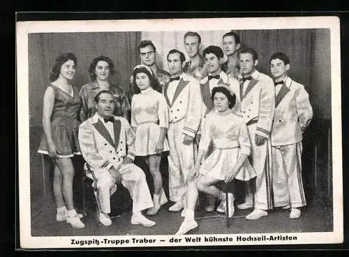 AK Hochseil-Akrobaten Zugspitz-Truppe Traber, Gruppenfoto