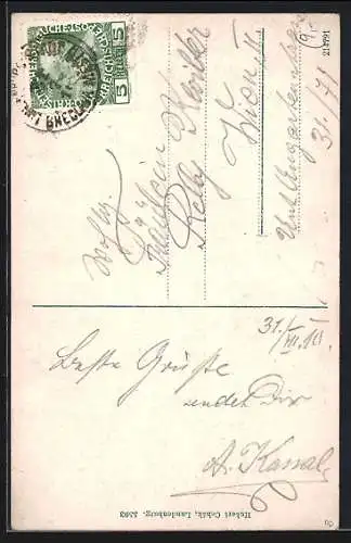 AK Breclava, Kostel, Partie, Zamek, Ulice