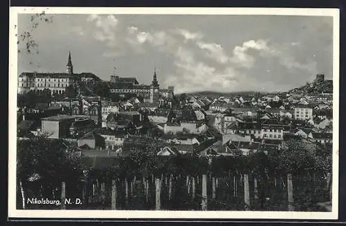 AK Nikolsburg, Blick über die Dächer