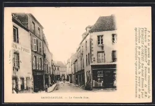 AK Saint-Sauge, La Grande Rue, Strassenpartie