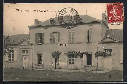 AK Trois-Vèvres, La Mairie, Rathaus