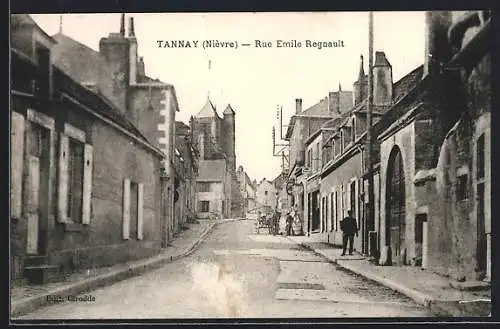 AK Tannay /Nièvre, Rue Emile Regnault, Strassenpartie