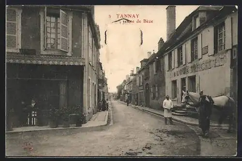 AK Tannay, Rue de Bèze, Strassenpartie