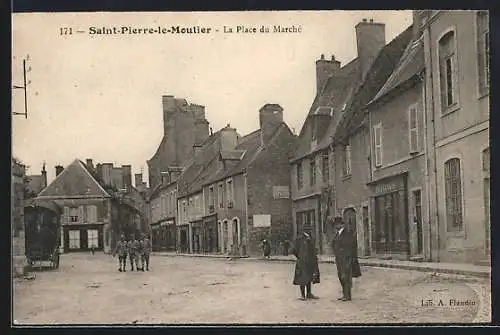 AK Saint-Pierre-le-Moutier, La Place du Marché