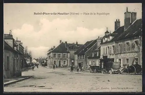 AK Saint-Pierre-le-Moutier /Nièvre, Place de la République