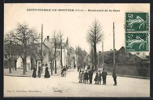 AK Saint-Pierre-le-Moutier /Nièvre, Boulevard de la Gare