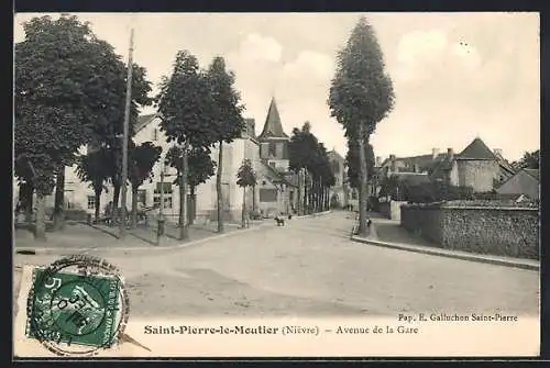 AK Saint-Pierre-le-Meutier, Avenue de la Gare