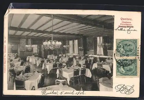 AK Quebec, Chateau Frontenac, Dining Room