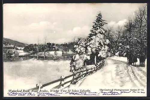 AK St. John`s, Waterford Road near Avalon, Winter View of St. Johns` Suburbs