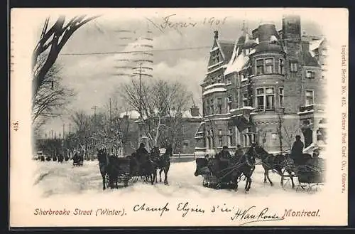 AK Montreal, Sherbrooke Street in Winter