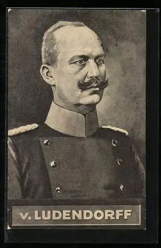 Künstler-AK Erich von Ludendorff in Uniform