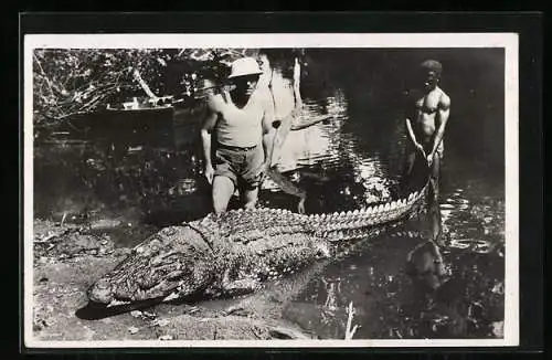 AK Capture d`un caiman mangeur d`hommes