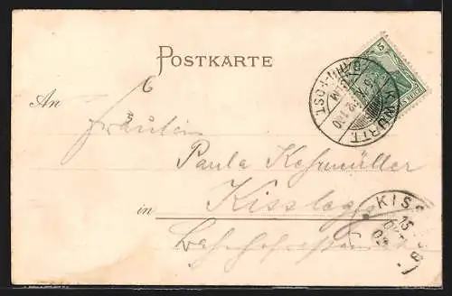 AK Aalen, Teilansicht mit Kirche, Denkmal