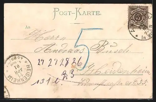 AK Aalen, Teilansicht mit Kirche, Denkmal