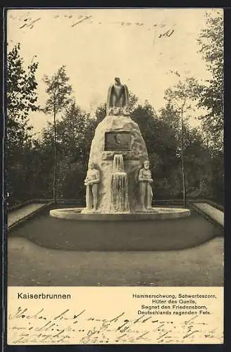 AK Heidenau / Sachsen, Blick zum Kaiserbrunnen