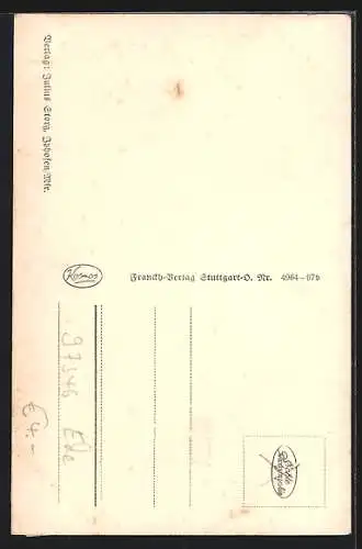 AK Iphofen, Brunnen, Rathaus und Kirchturm