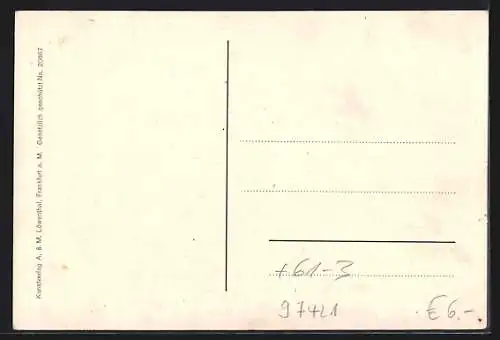 Künstler-AK Schweinfurt am Main, Stadt im Jahr 1650 nach Merian