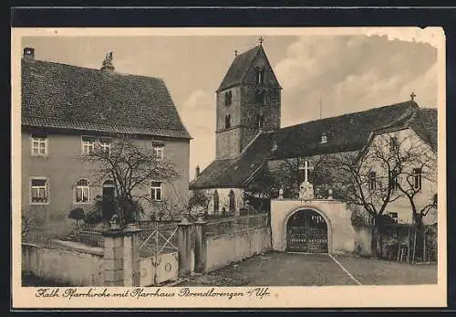 AK Brendlorenzen i /Ufr., Katholische Pfarrkirche mit Pfarrhaus